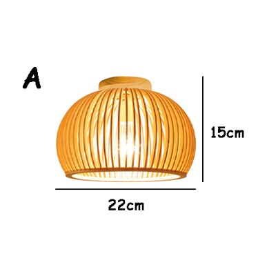 Oud Modern Bamboo Wood Ceiling Light