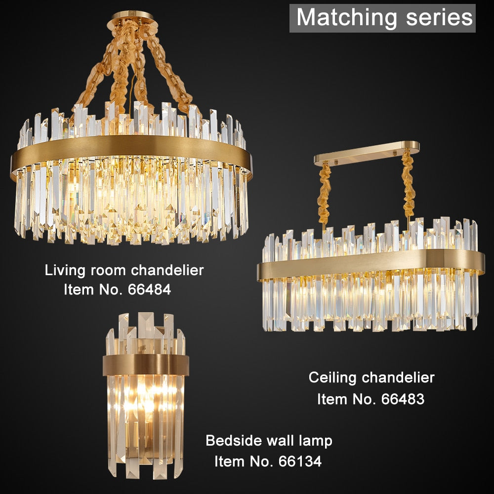 Ylk Single Gold Crystal Wall Lamp