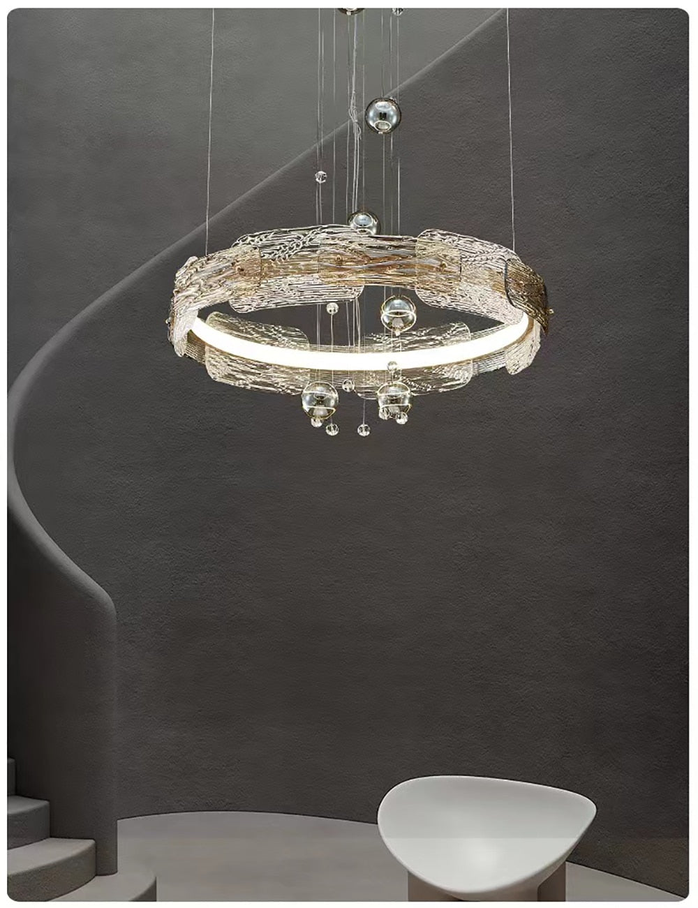 Olga Rounded Crystal Chandelier