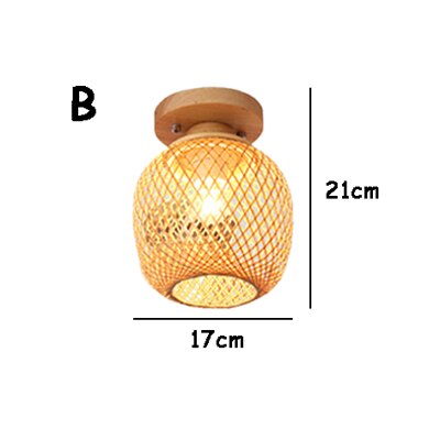 Oud Modern Bamboo Wood Ceiling Light