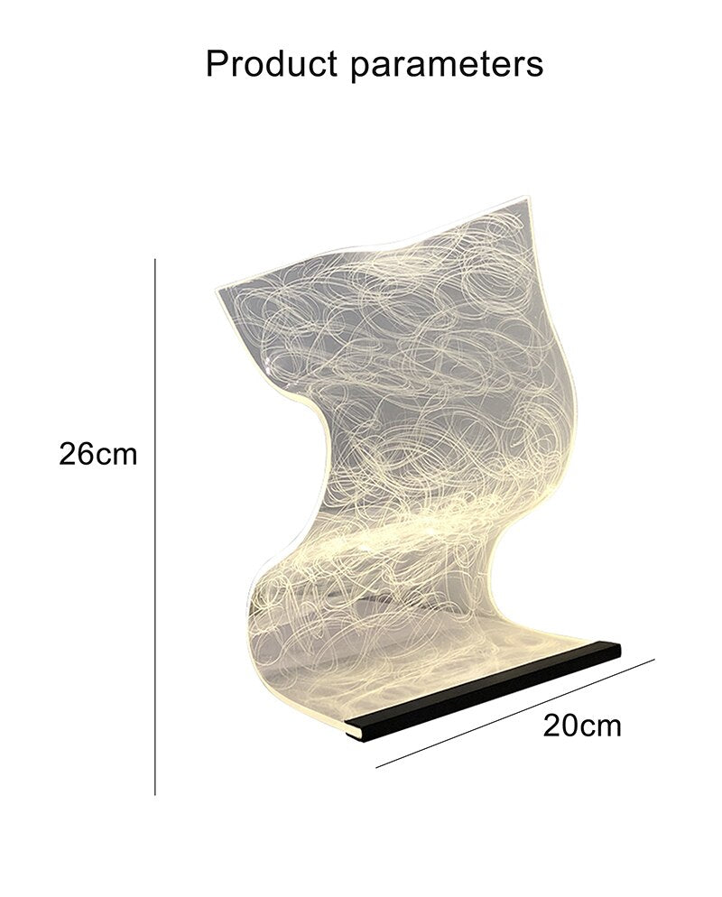 LYF Acrylic LED Table Lamp Stepless Dimming USB Charging Touch Switch Control