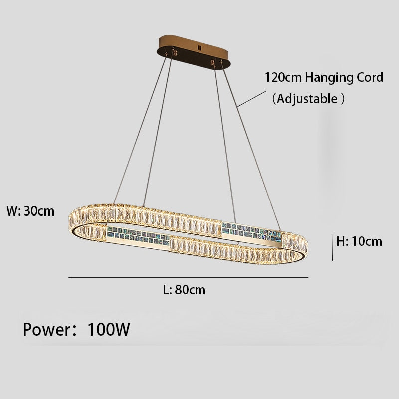 MAK Wall/Pendant Chandelier Luxury Hanging Lights Polished Shell High-end Ring Design