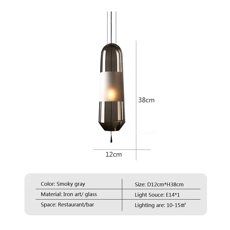 Wad Modern Glass Light Pendant Lamp