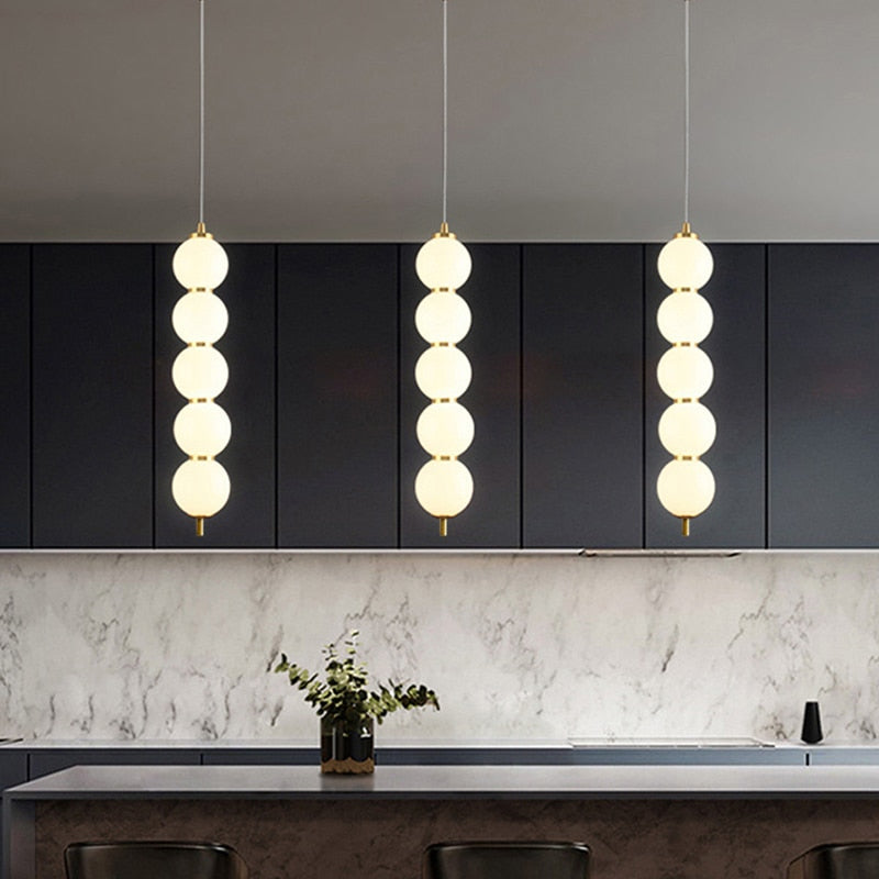 Mak Modern White Ball Pendant Light