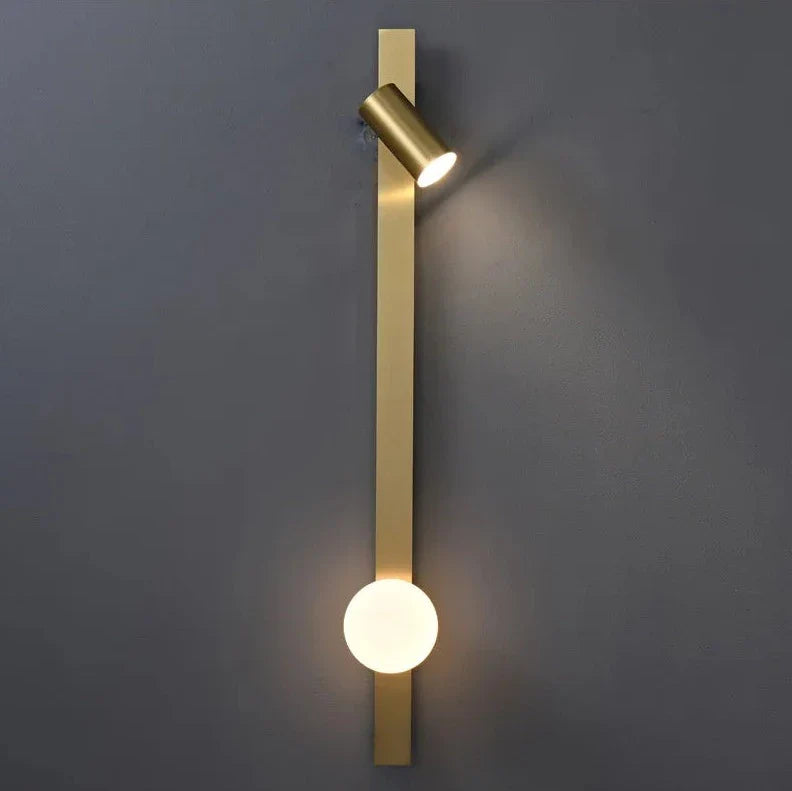 Trong minimalist Nordic style copper led wall lamp
