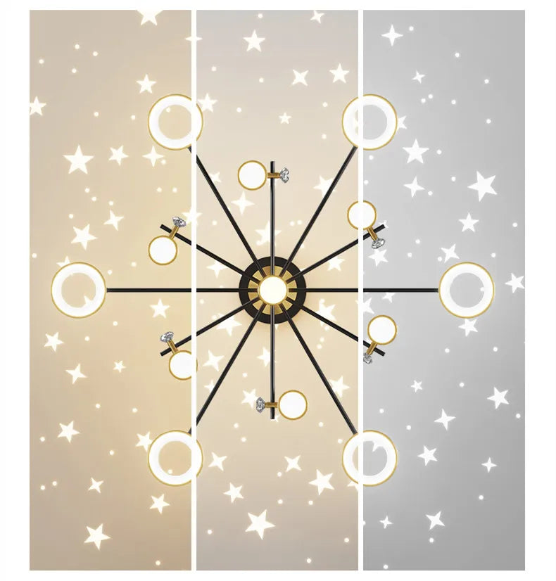 Nordic Starry Ceiling Chandelier Light