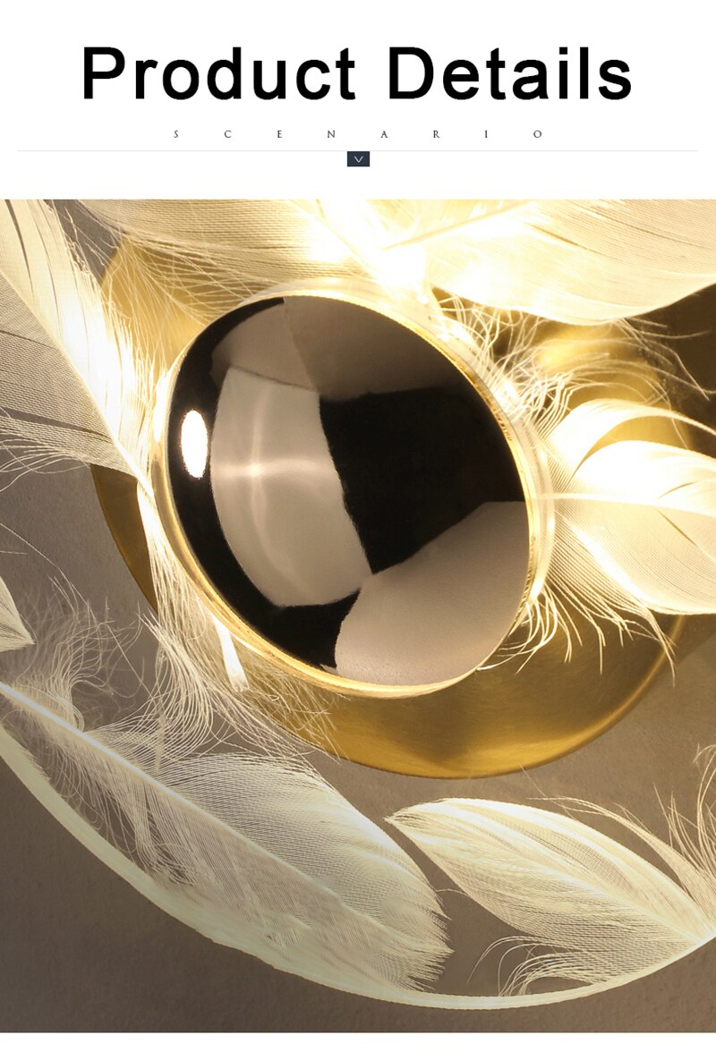 Lyf Feather-Glass LED Wall Lamp