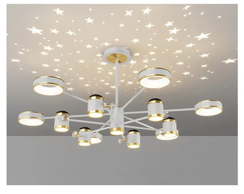 Nordic Starry Ceiling Chandelier Light