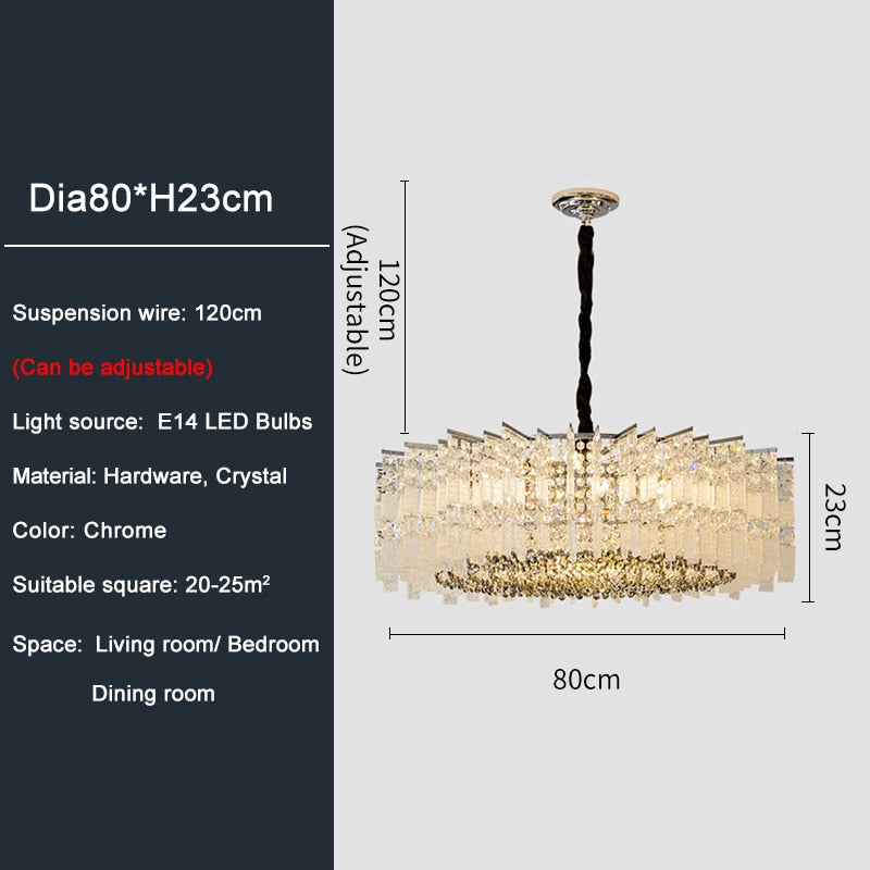 Ylk Wren Elegant Crystal Chandelier
