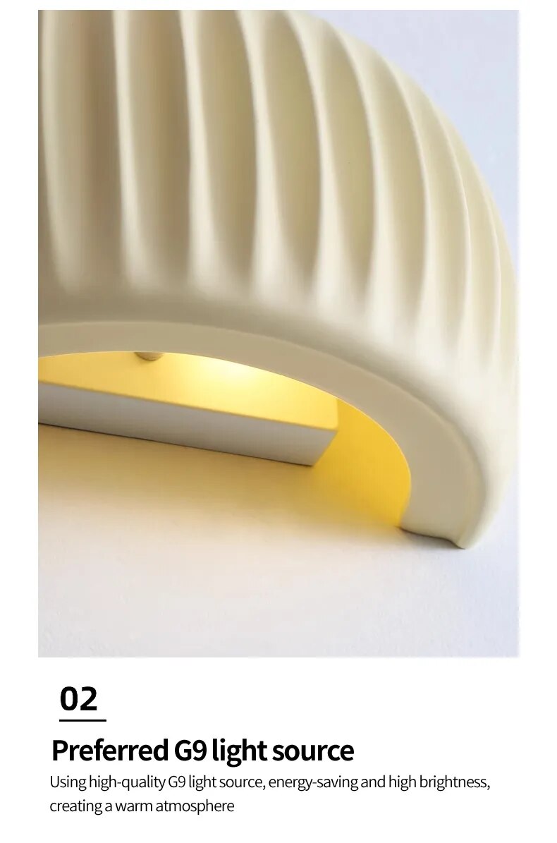 Nordic Cream Minimalist Wall Lamp