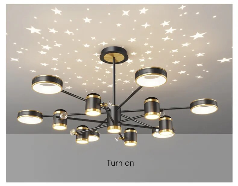 Nordic Starry Ceiling Chandelier Light