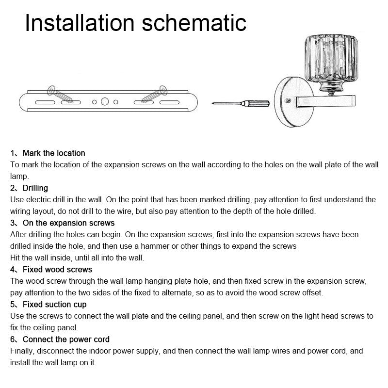 BAN Briony Crystal LED Wall Lamp