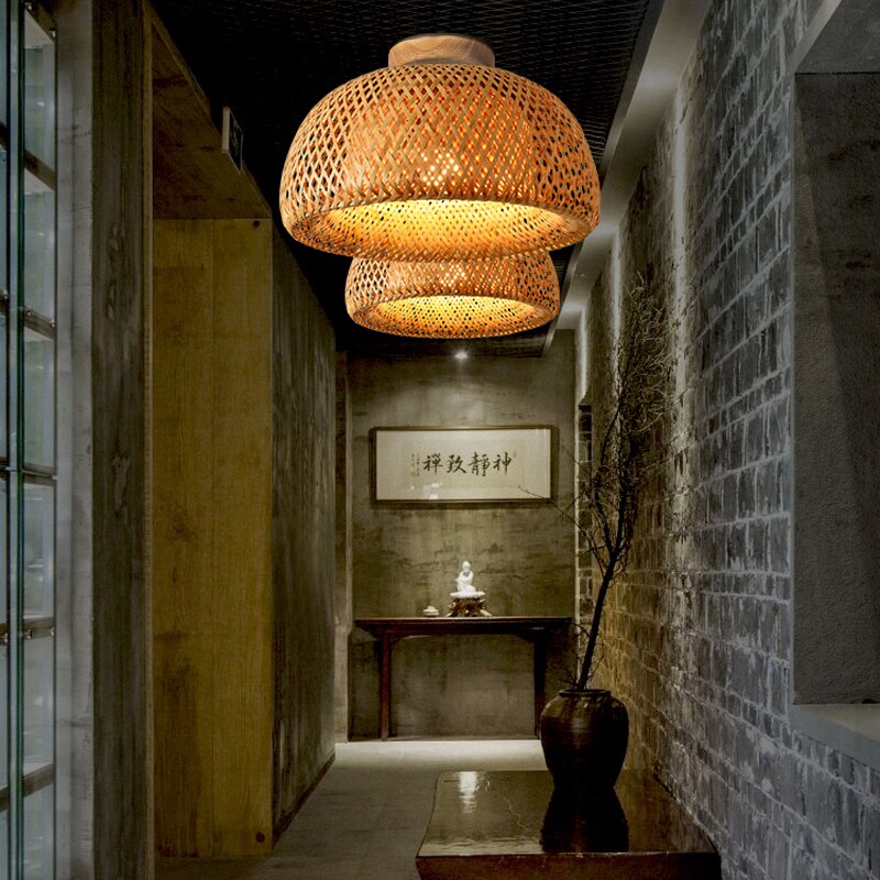 Oud Modern Bamboo Wood Ceiling Light