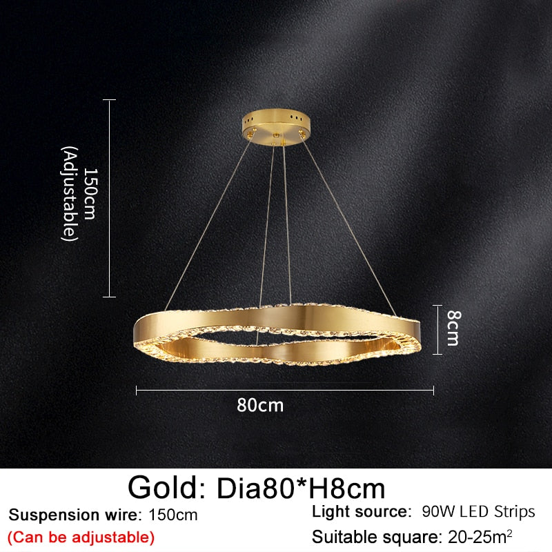 Ylk Modern Crystal Chandelier Fixture