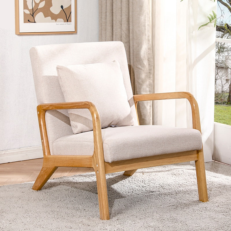 Maren - Living Room Accent Chairs Bedroom Chair Reading Armchair Indoor Wooden Chairs Reading Chair