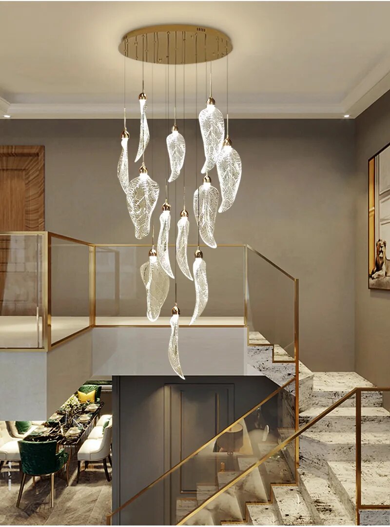 Ylk Crystal Leaf LED Chandelier