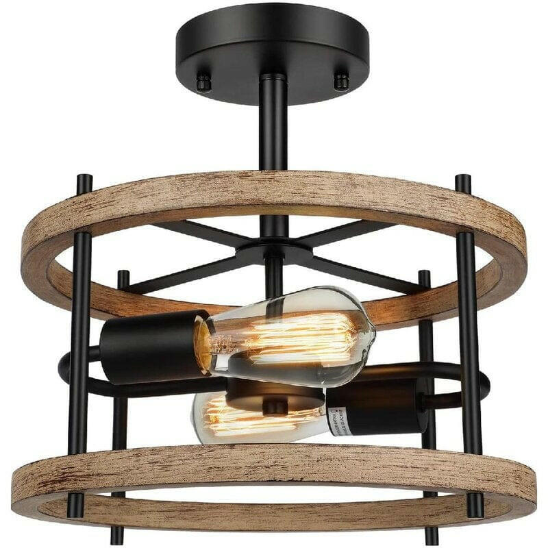 Sigmund - Light Kitchen Island Empire Chandelier with Wood Accents