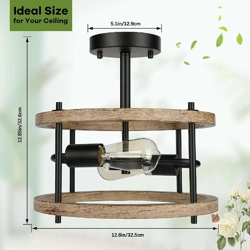 Sigmund - Light Kitchen Island Empire Chandelier with Wood Accents