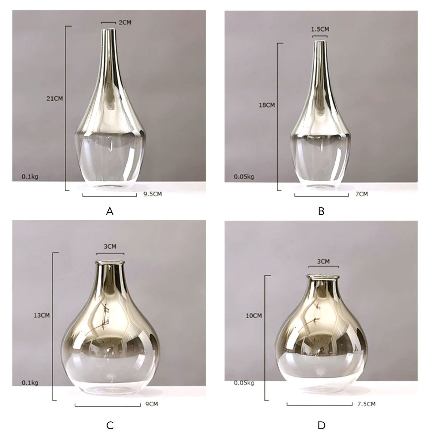 Silver Plated Vase - Nordic Side - 