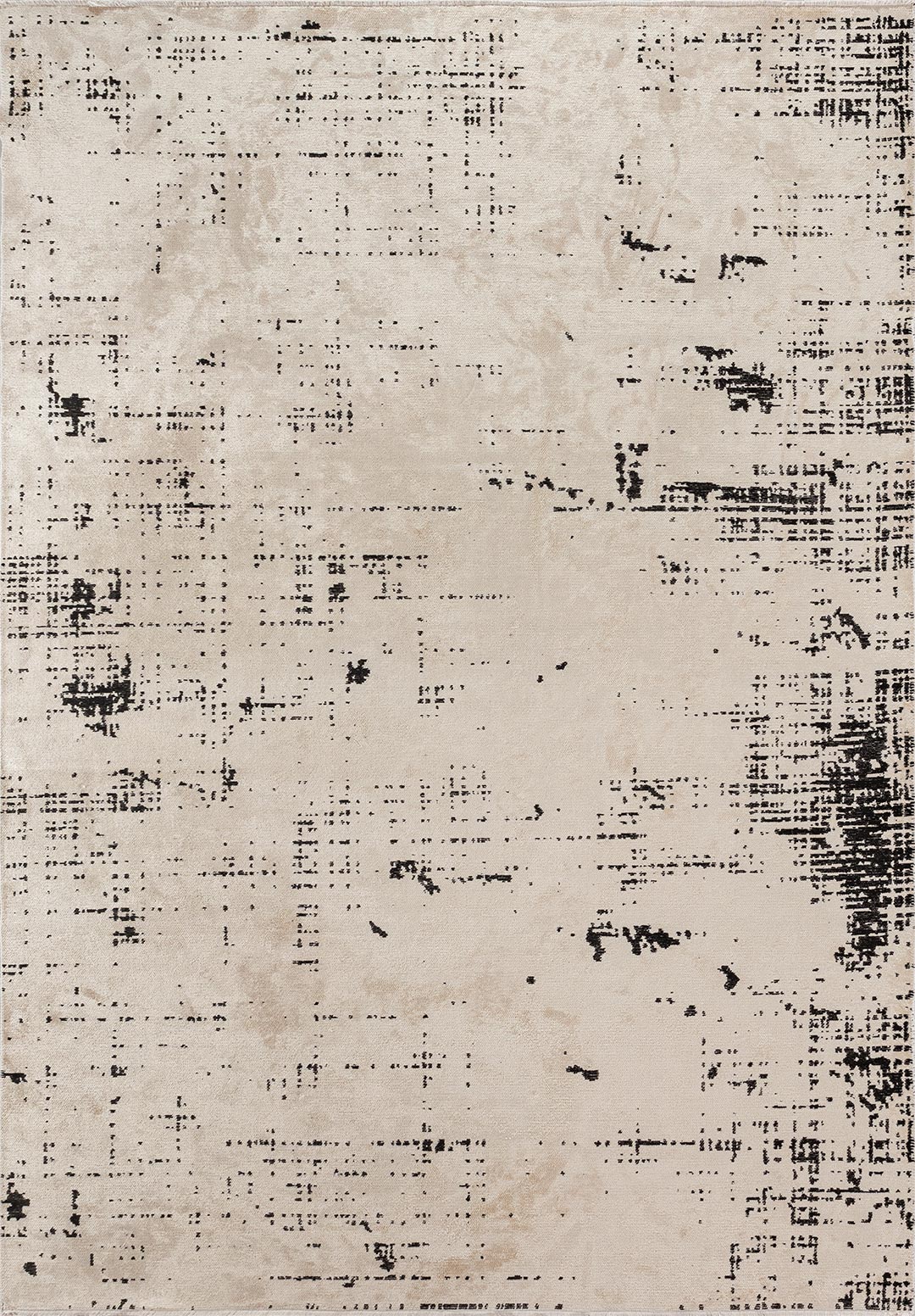 Space Ecru - Black Rug