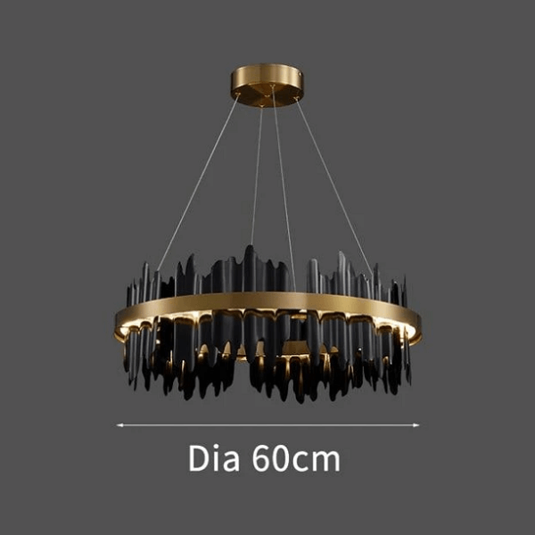 Spacestation Flush Mount Copper Multi-Level Chandelier