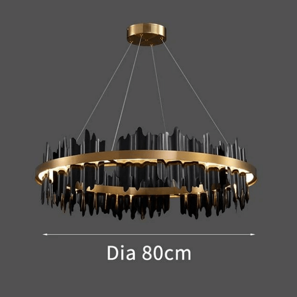 Spacestation Flush Mount Copper Multi-Level Chandelier