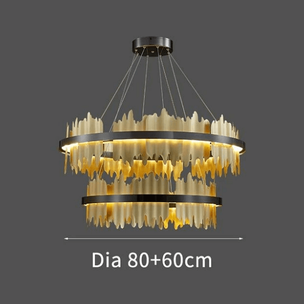 Spacestation Flush Mount Copper Multi-Level Chandelier
