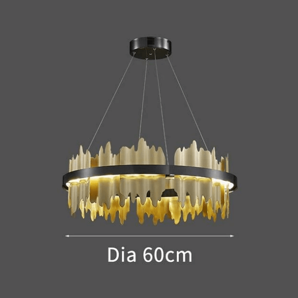 Spacestation Flush Mount Copper Multi-Level Chandelier