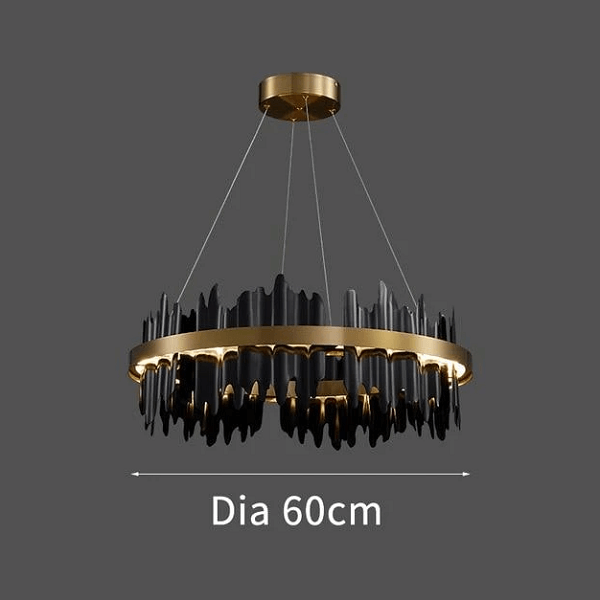 Spacestation Flush Mount Copper Multi-Level Chandelier