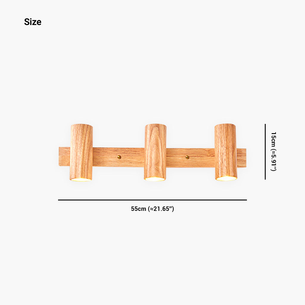 Ceiling / Wall Track Lighting Spotlight Nordic Simple LED, Wood