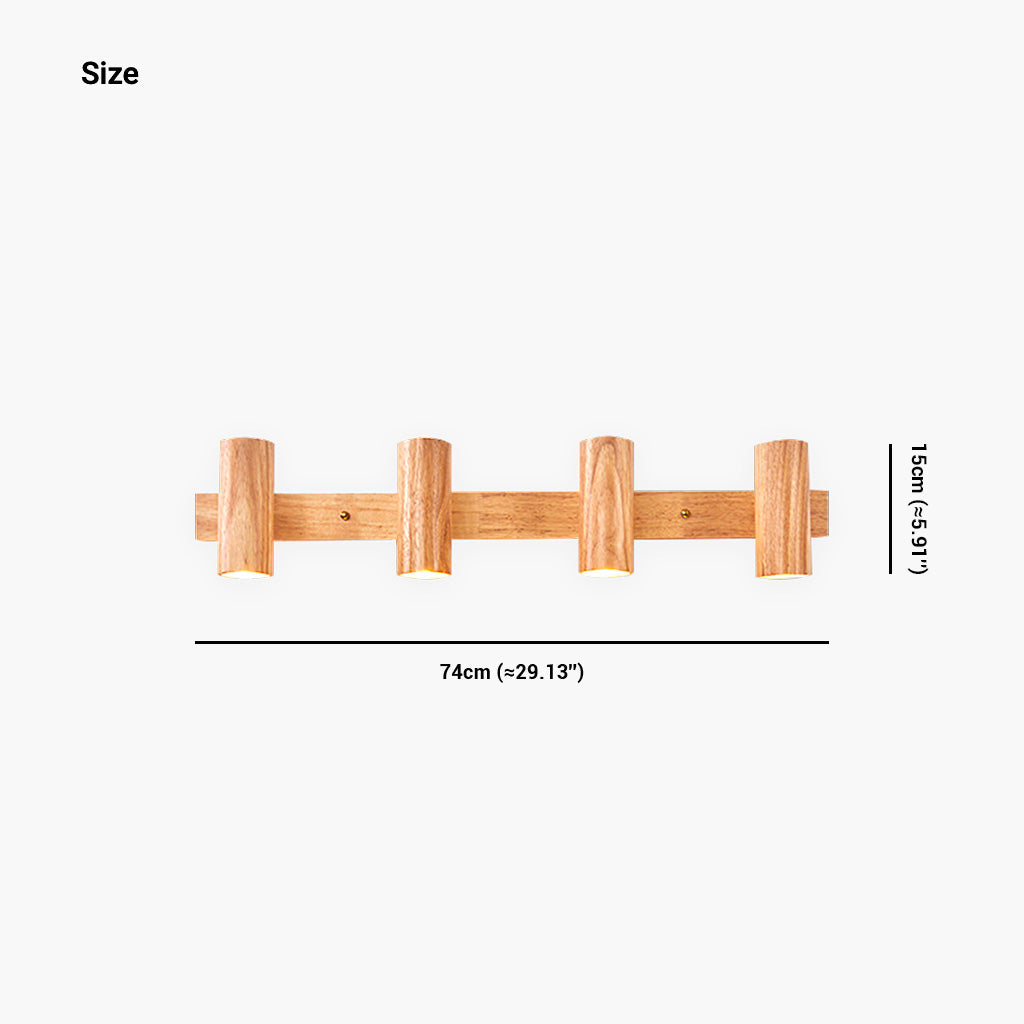 Ceiling / Wall Track Lighting Spotlight Nordic Simple LED, Wood