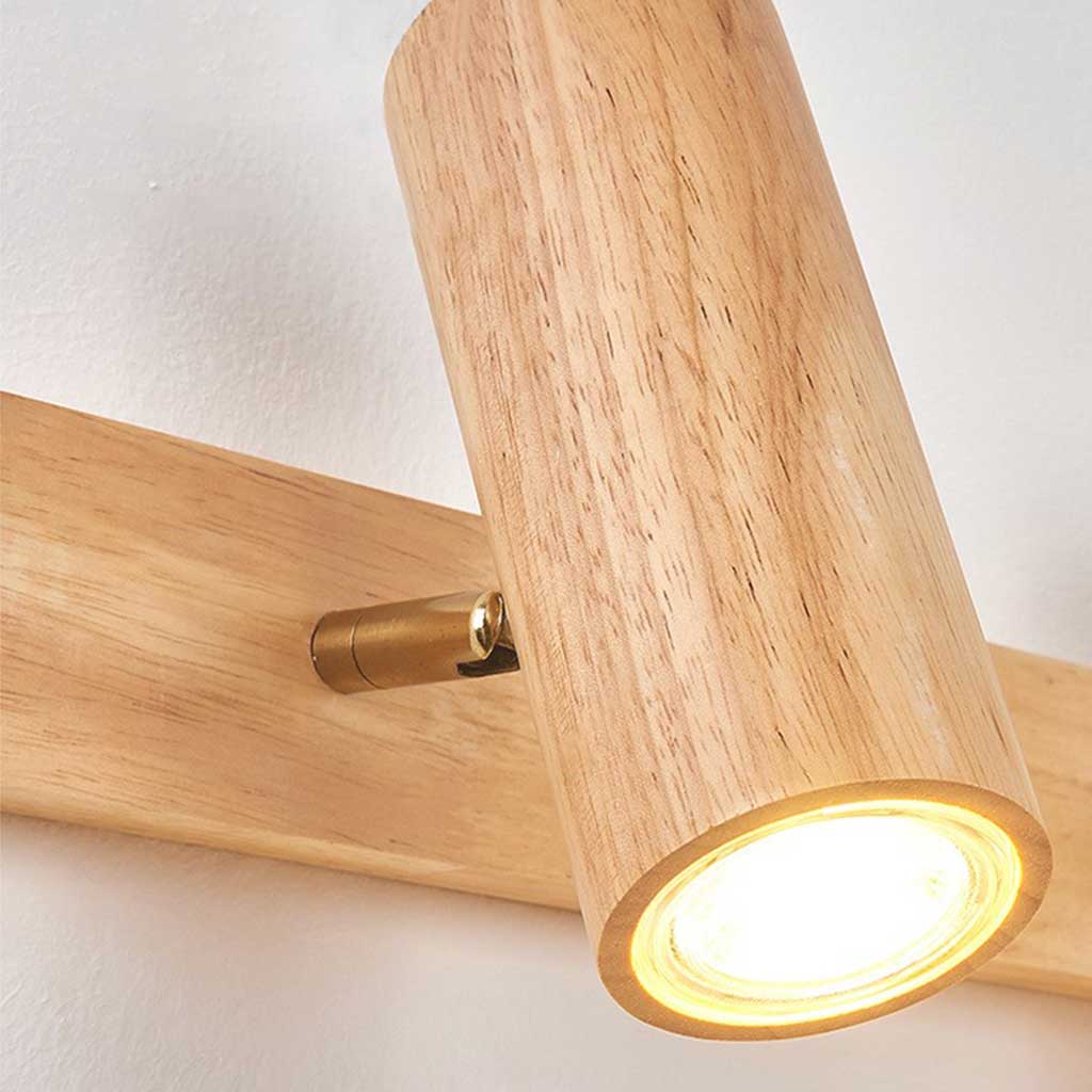 Ceiling / Wall Track Lighting Spotlight Nordic Simple LED, Wood