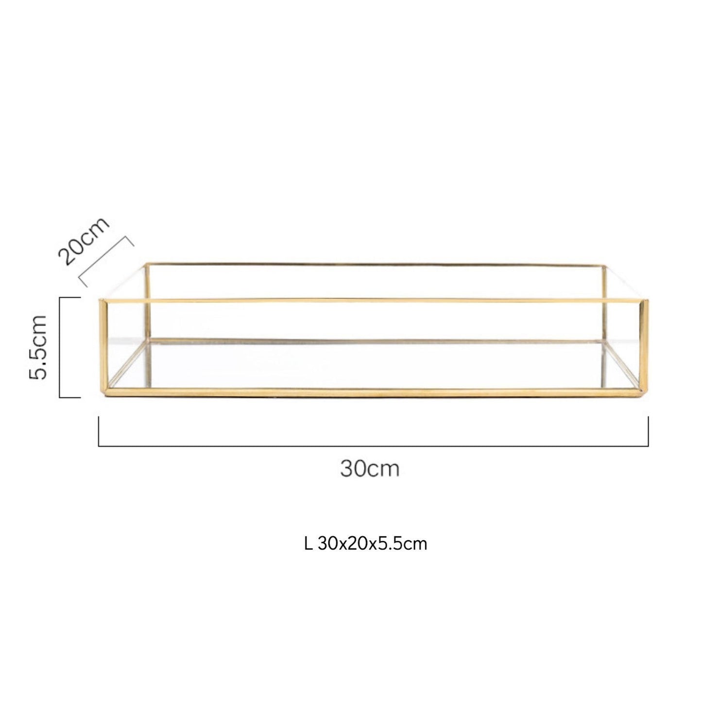 Square Golden Glass Storage - Nordic Side - 