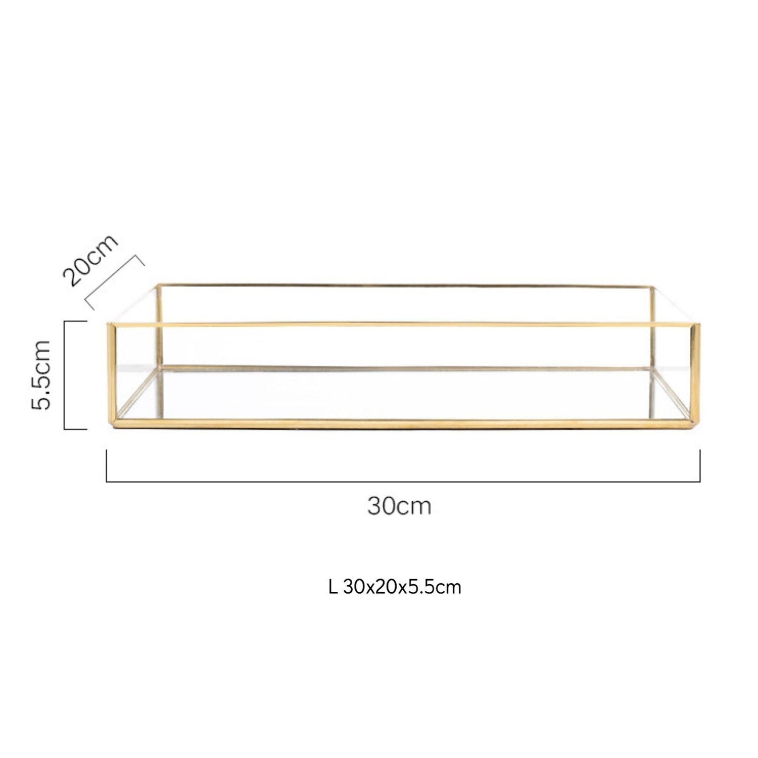 Square Golden Glass Storage - Nordic Side - 