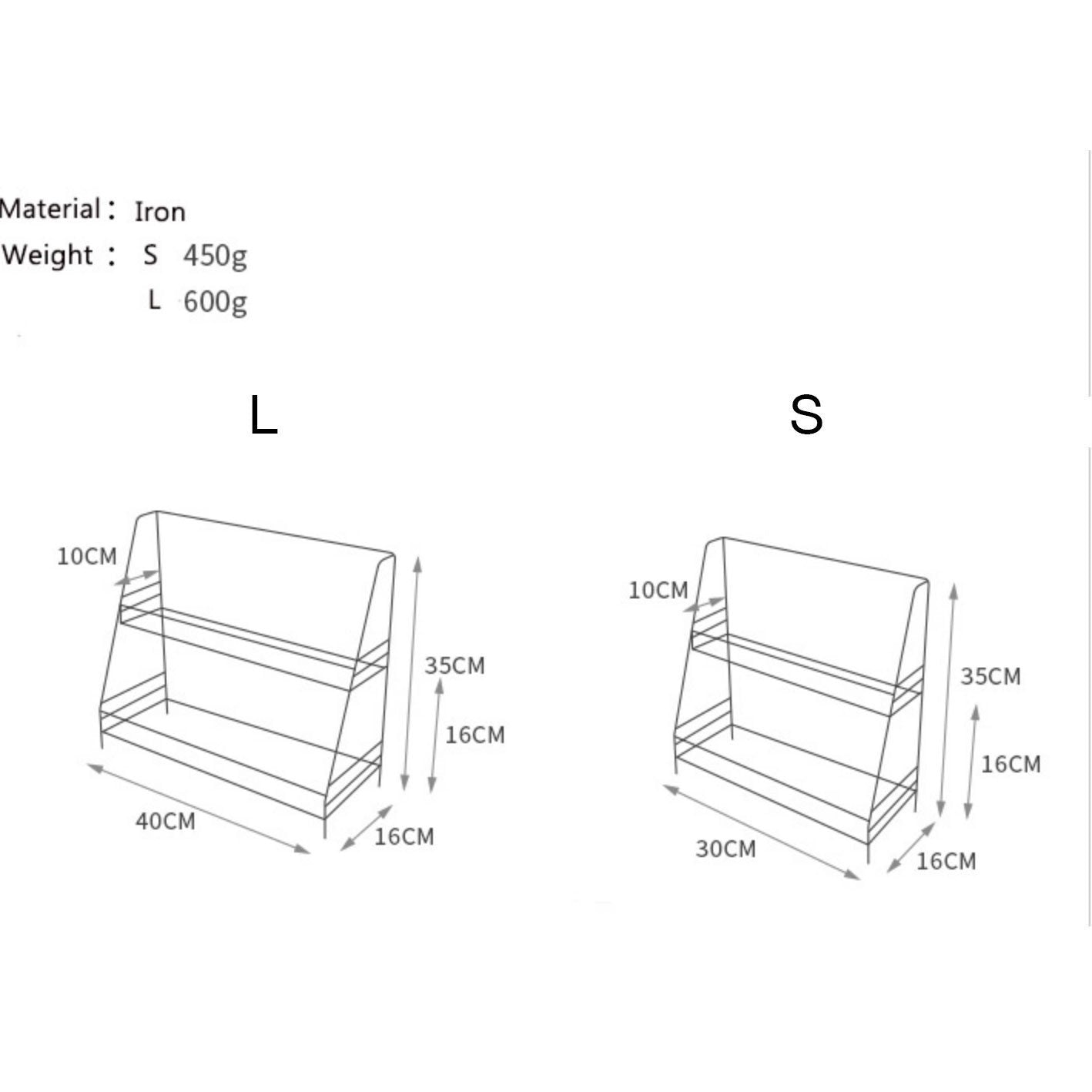 Standing Double Layer Iron Organiser - Nordic Side - 