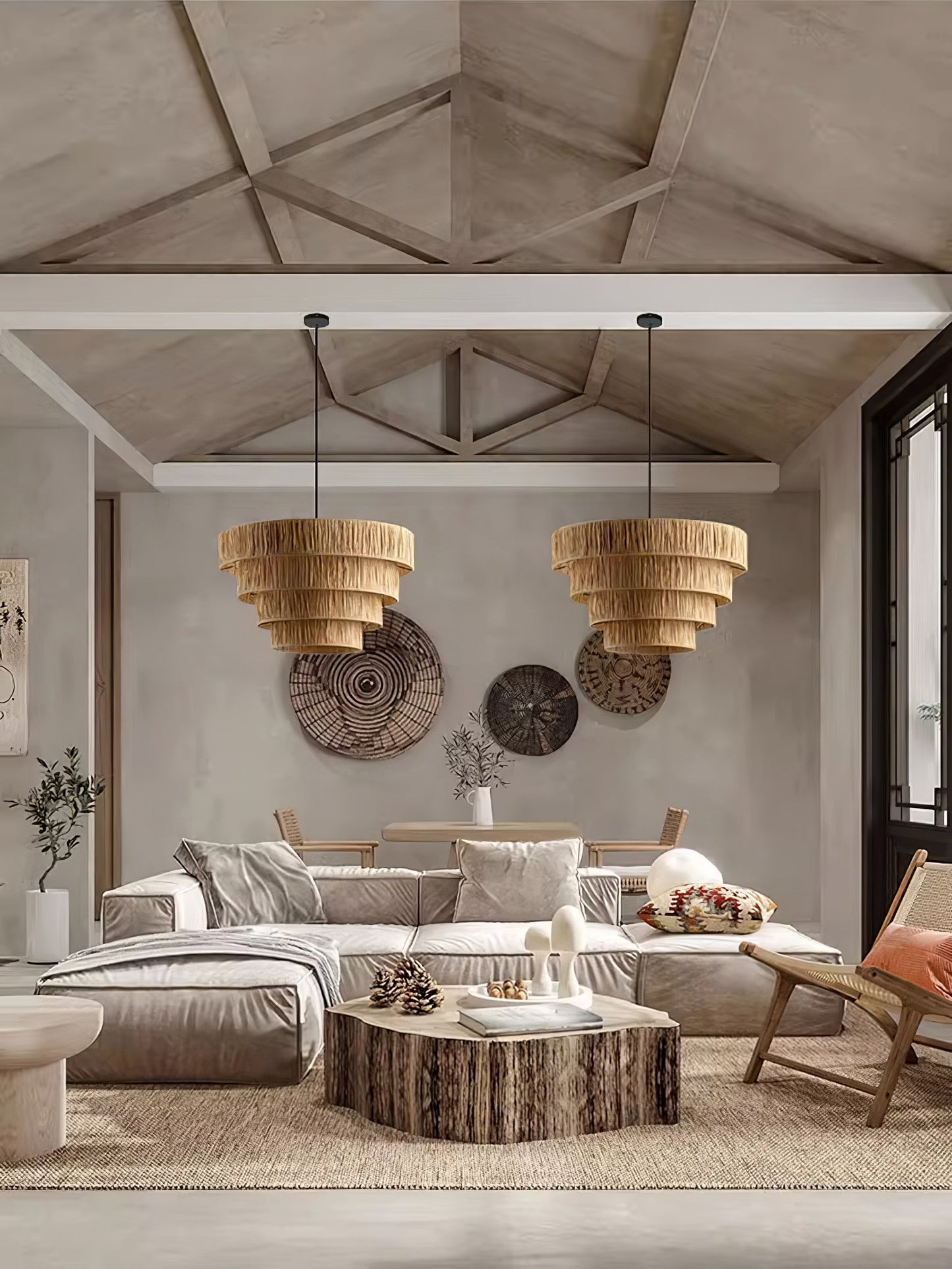 Straw Art Pendant Light