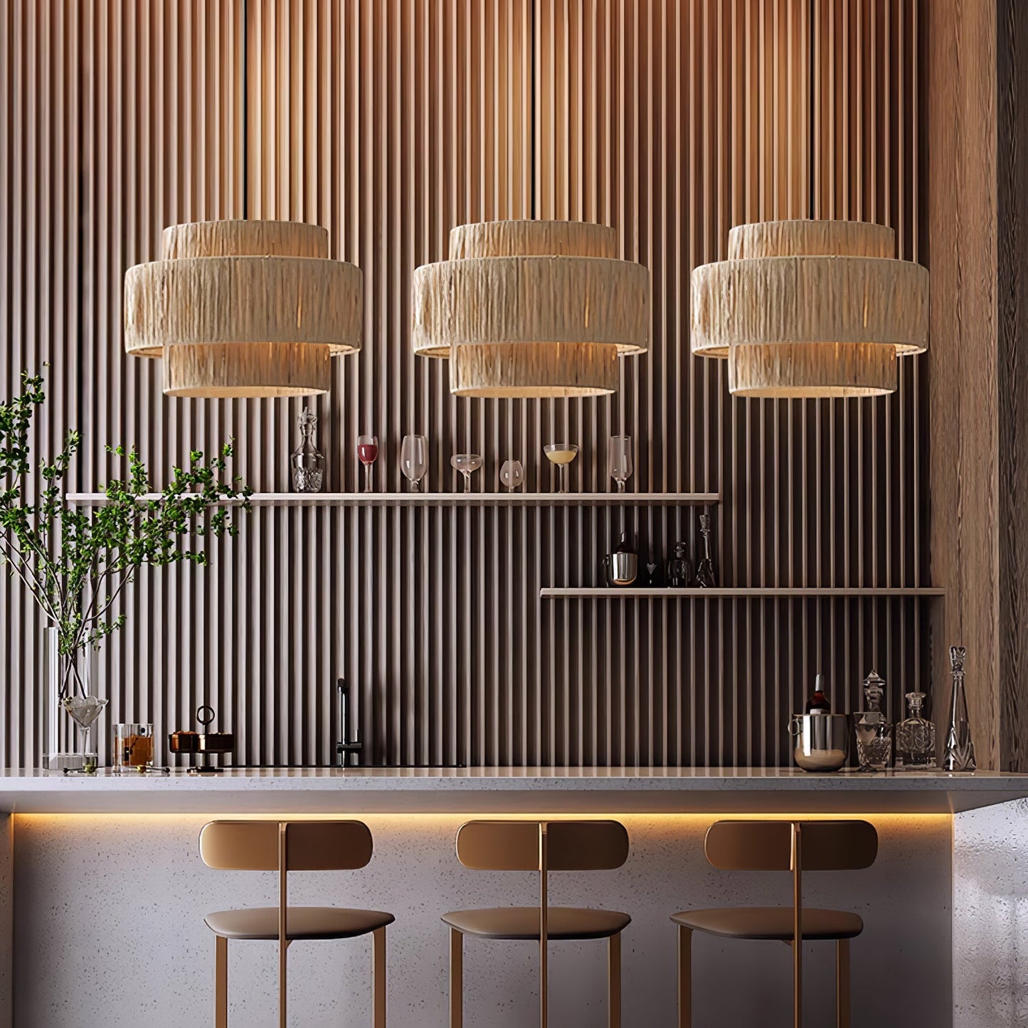 Straw Art Pendant Light