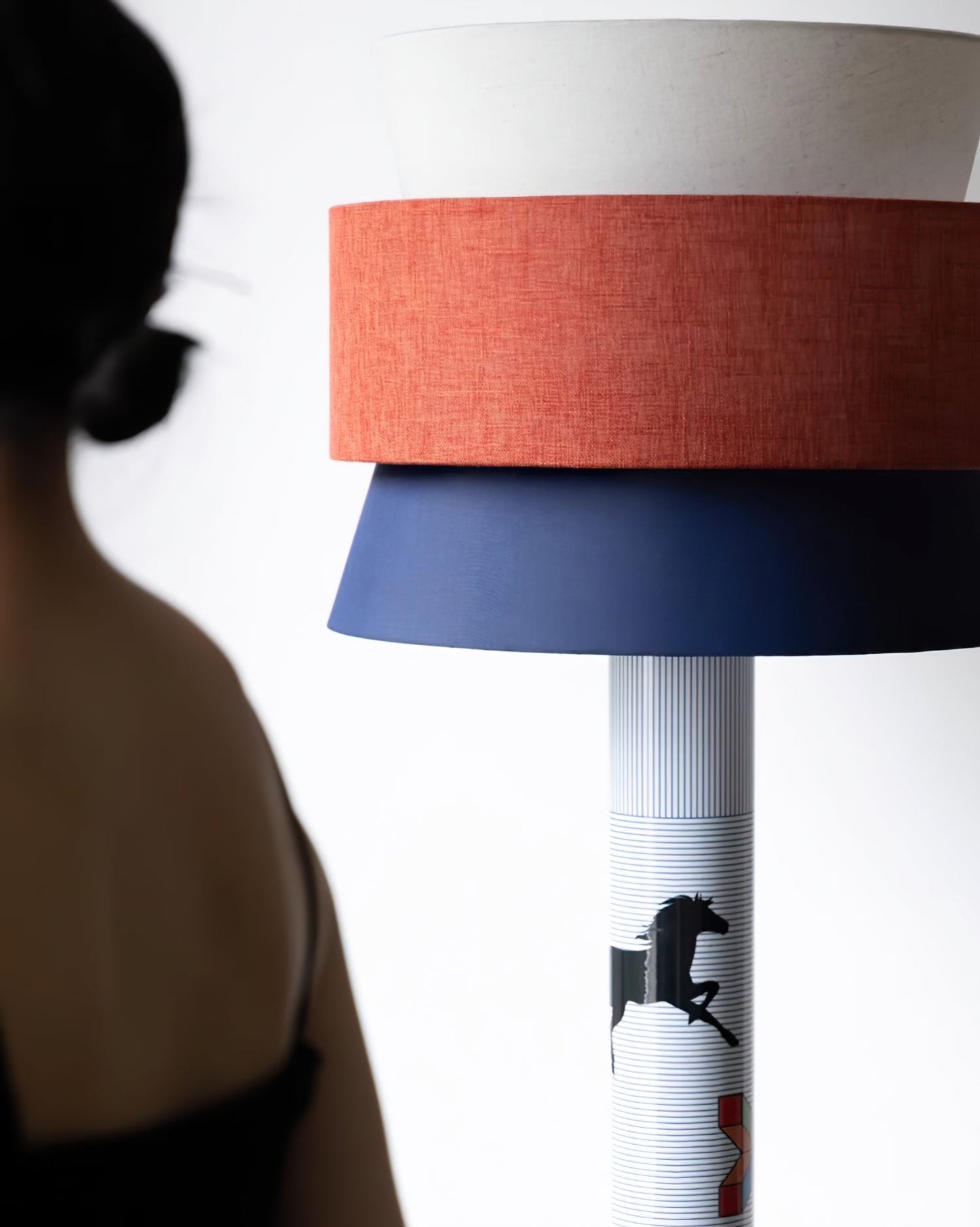 Striped Pony Floor Lamp