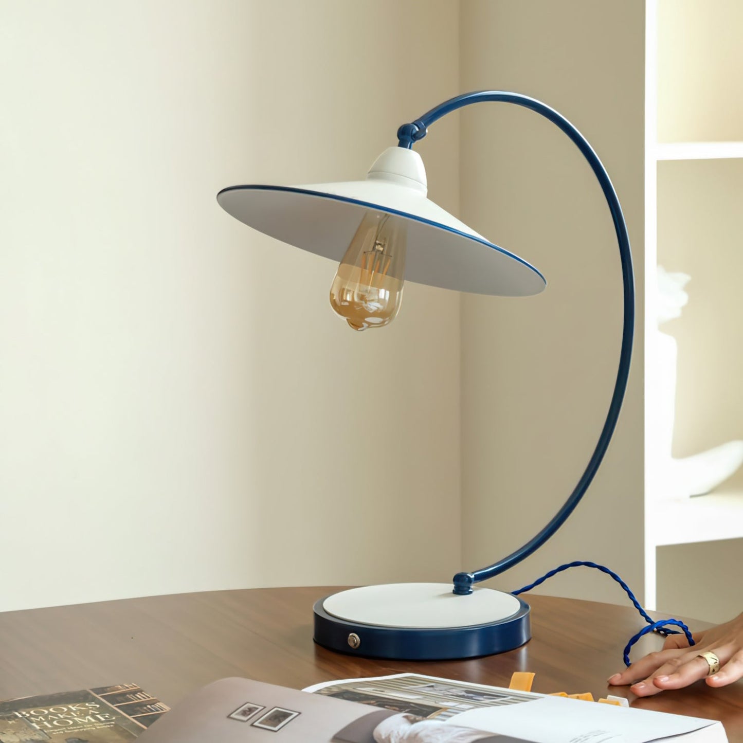 Swan Blue Table Lamp