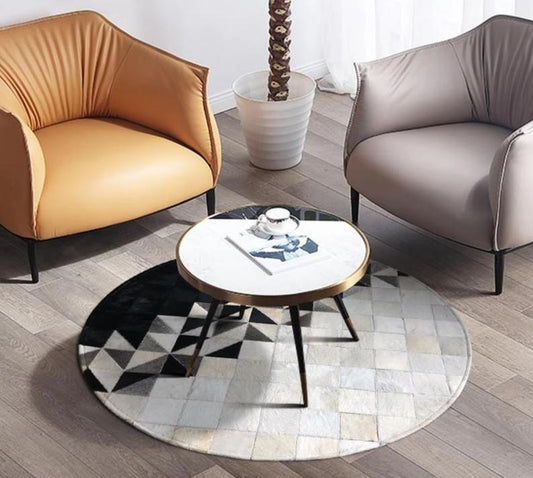 Contrasting Colors Cowhide Rug - Nordic Side - rugs, Rugs & Carpets