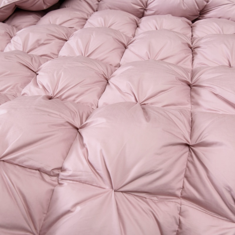 Tanya Lilac Pinch Quilted Goose Down Comforter