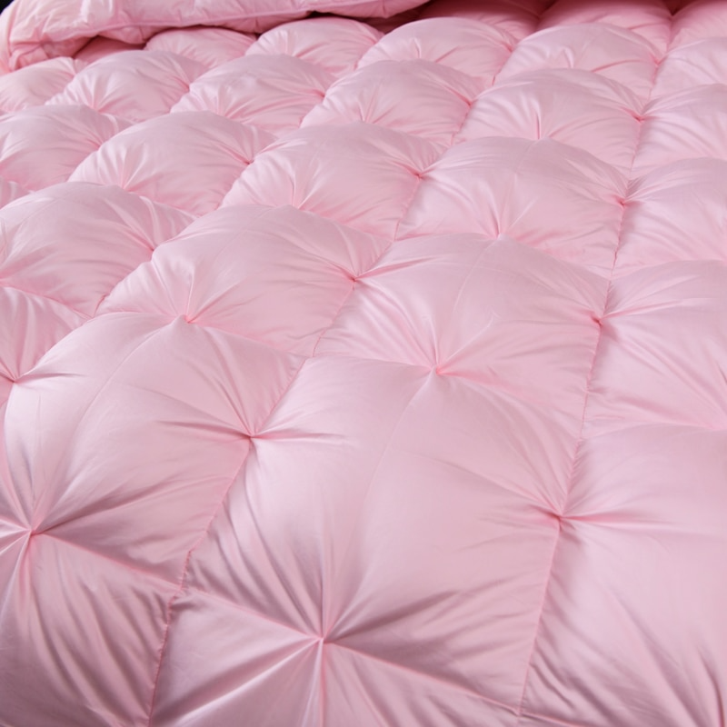 Tanya Pink Pinch Quilted Goose Down Comforter