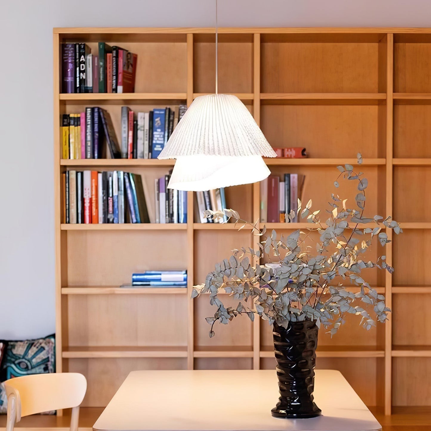 Stainless Steel Pleated Pendant Lamp