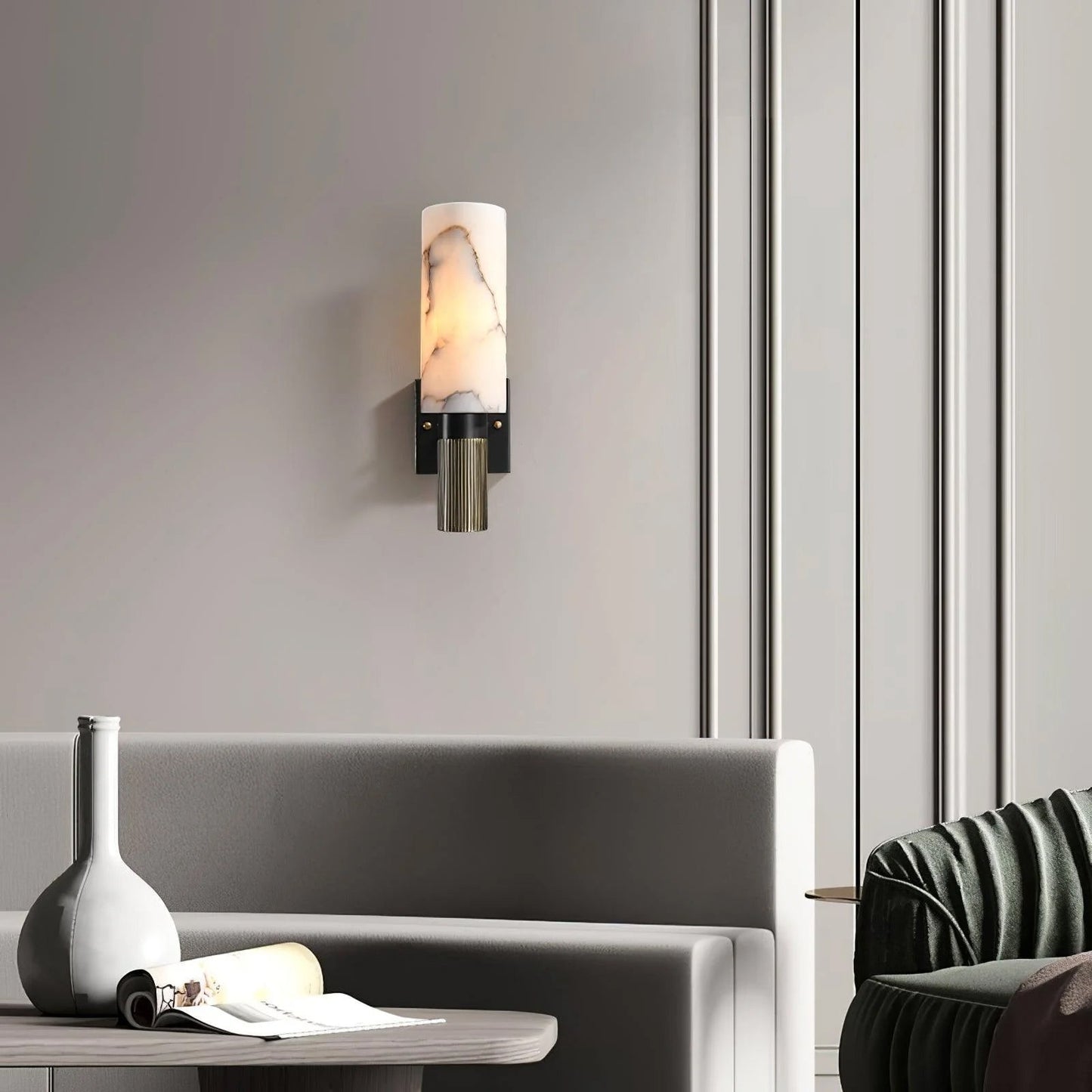 Torch Alabaster Wall Lamp