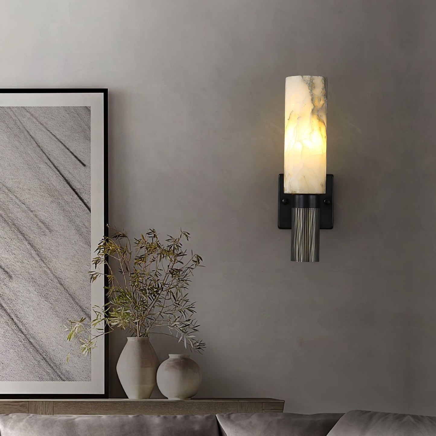 Torch Alabaster Wall Lamp