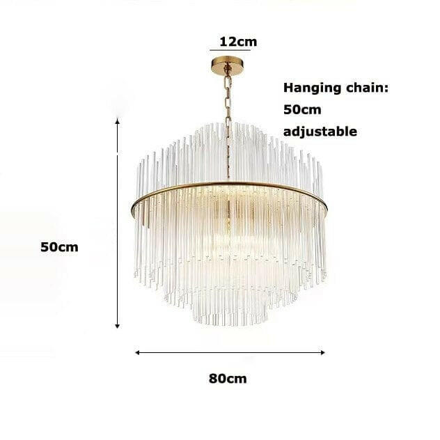 Trizia - Nordic Iron Glass Chandelier