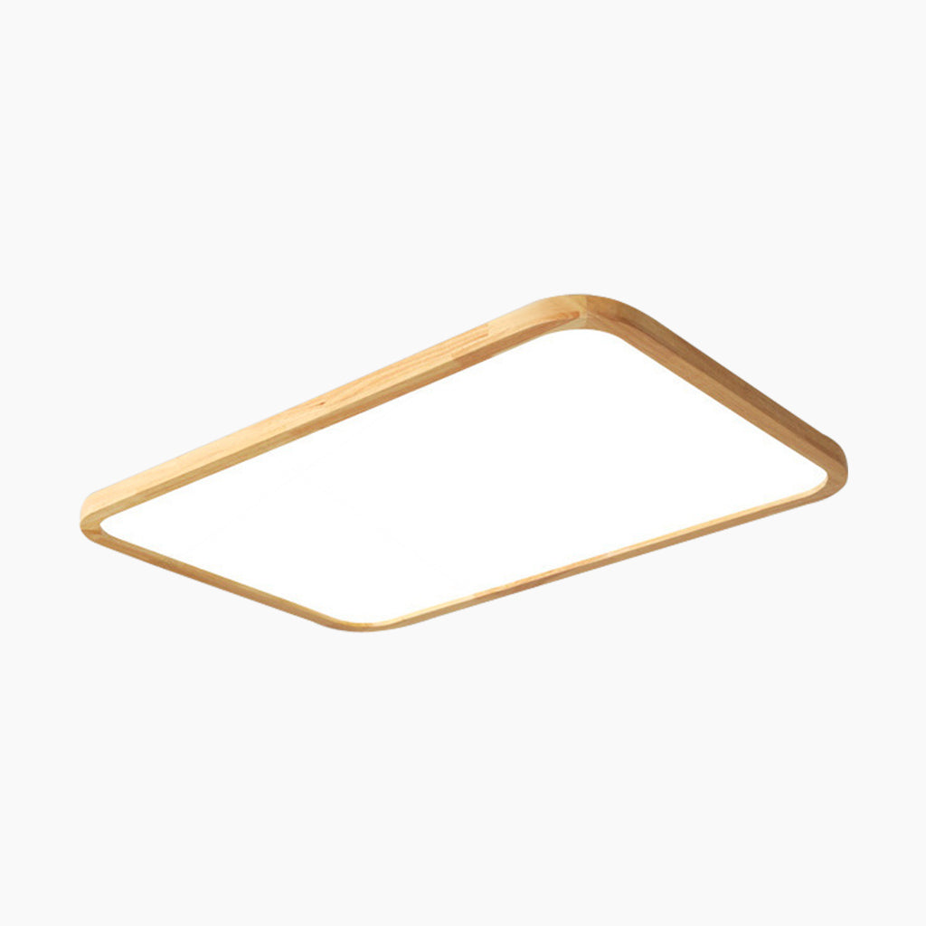 Ceiling Light Flush Mount Wood LED Full Spectrum Ultra Thin
