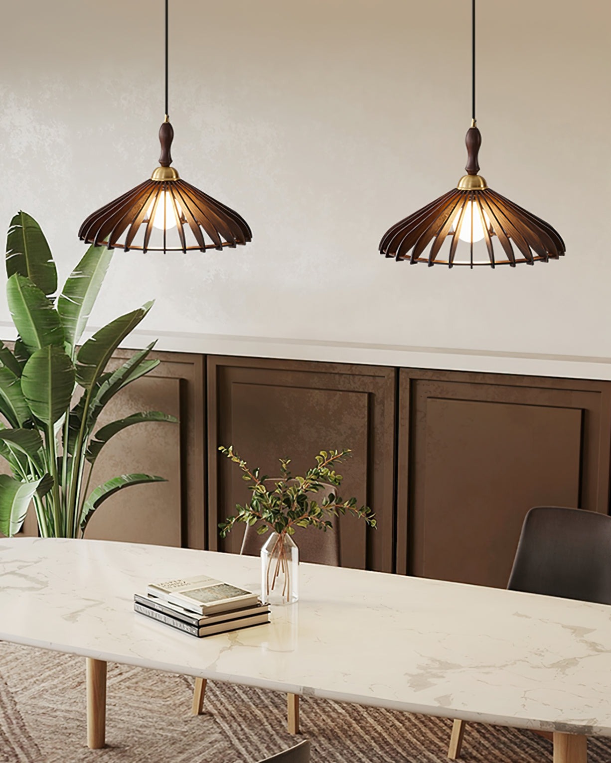 Umbrella Wood Pendant Lamp