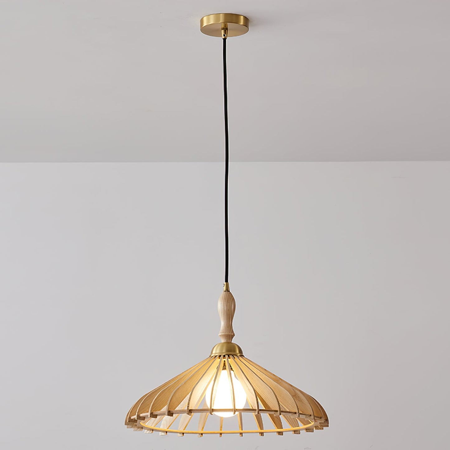 Umbrella Wood Pendant Lamp