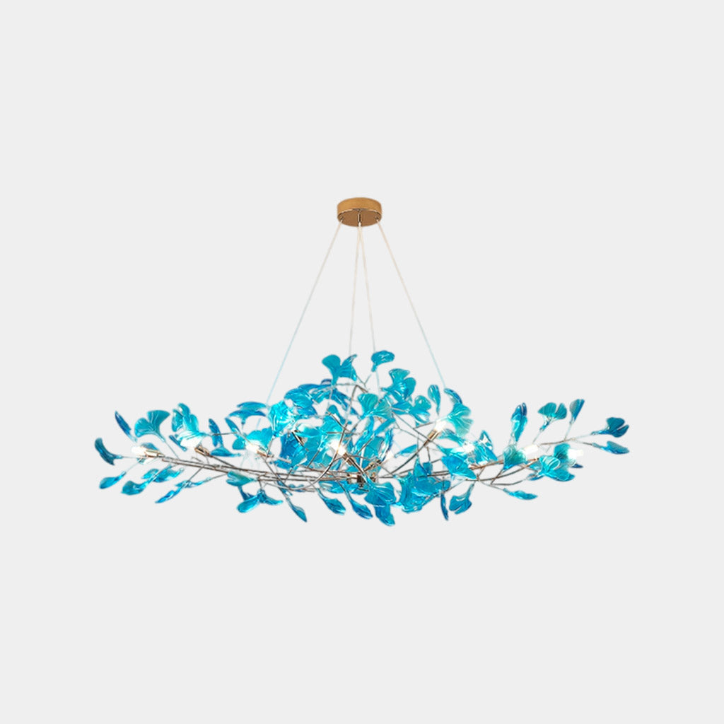 Chandelier Unique Elegant Acrylic Ginkgo Leaves, 3 Colors